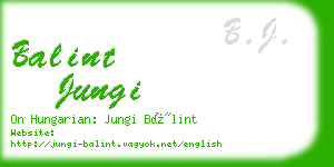 balint jungi business card